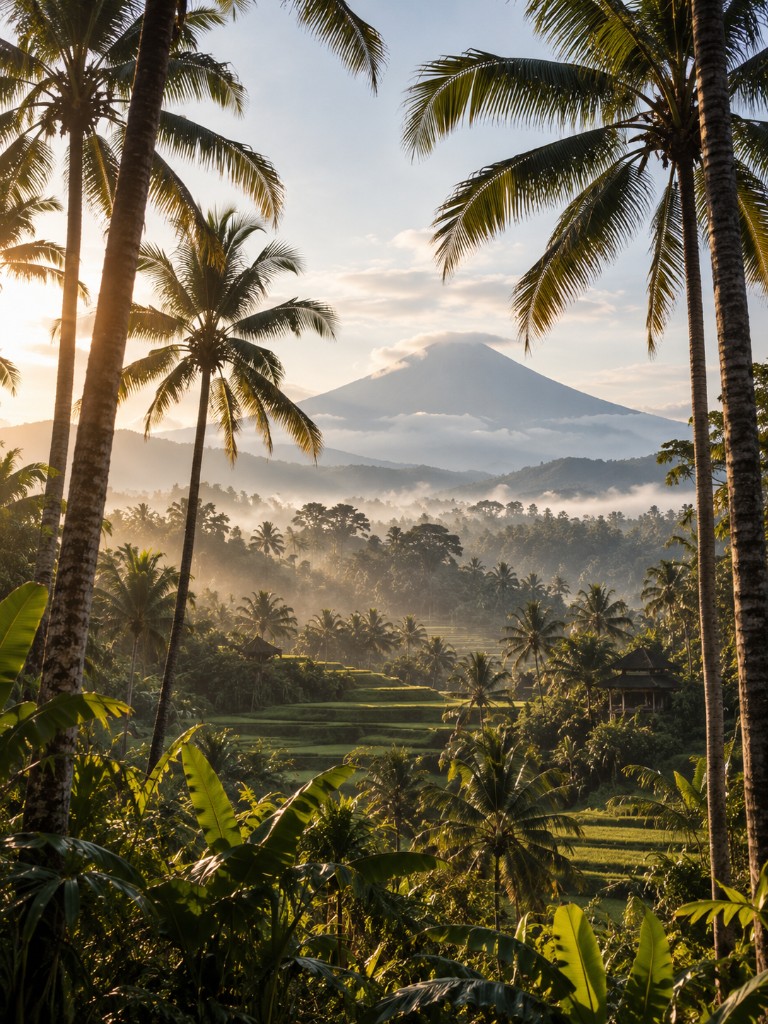 Tropical Bali landscape